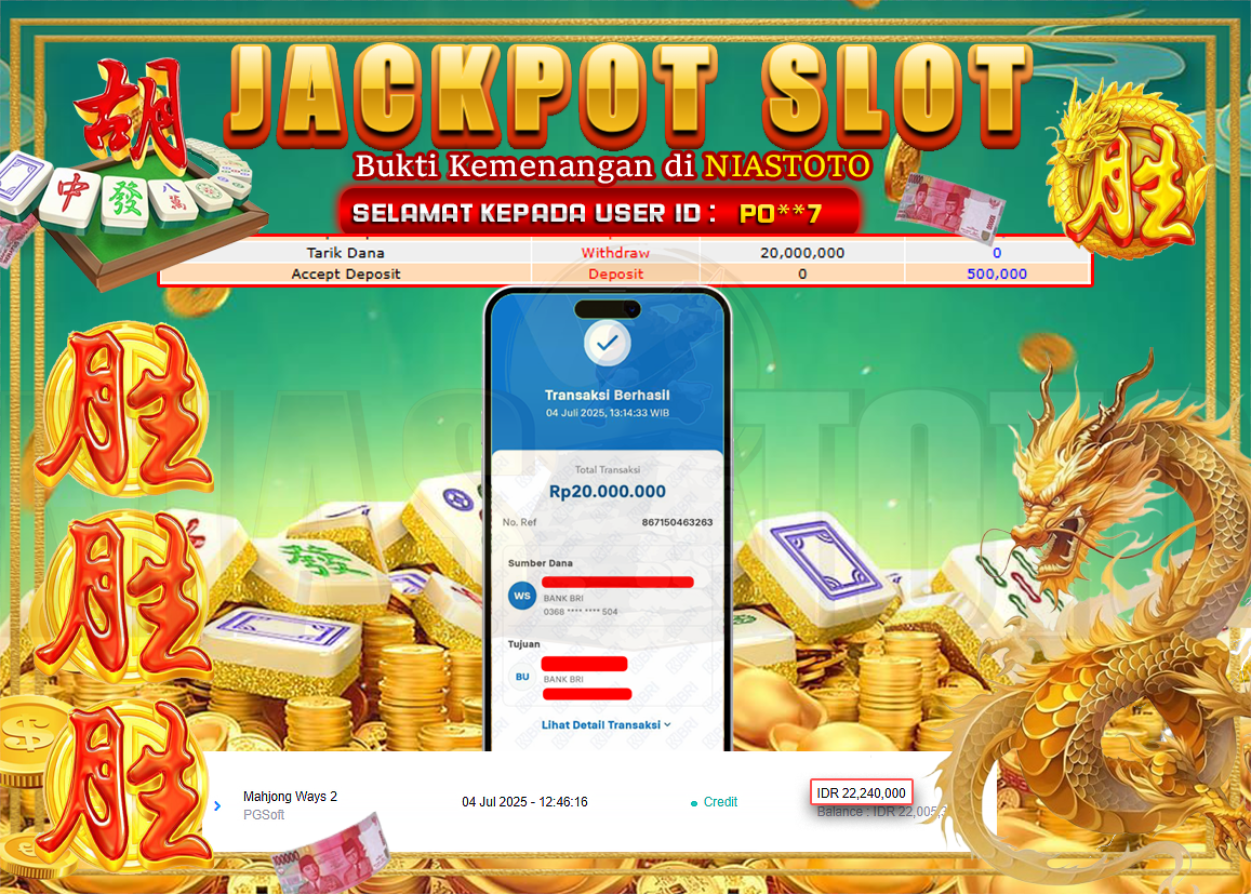 Bukti Jackpot Lunas NiasToto