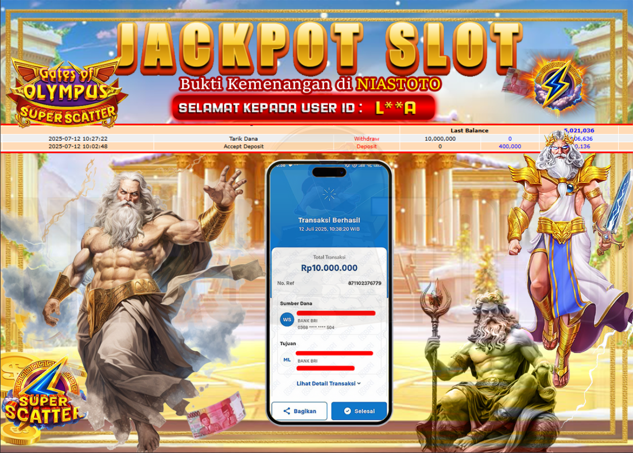 Bukti Jackpot Lunas NiasToto